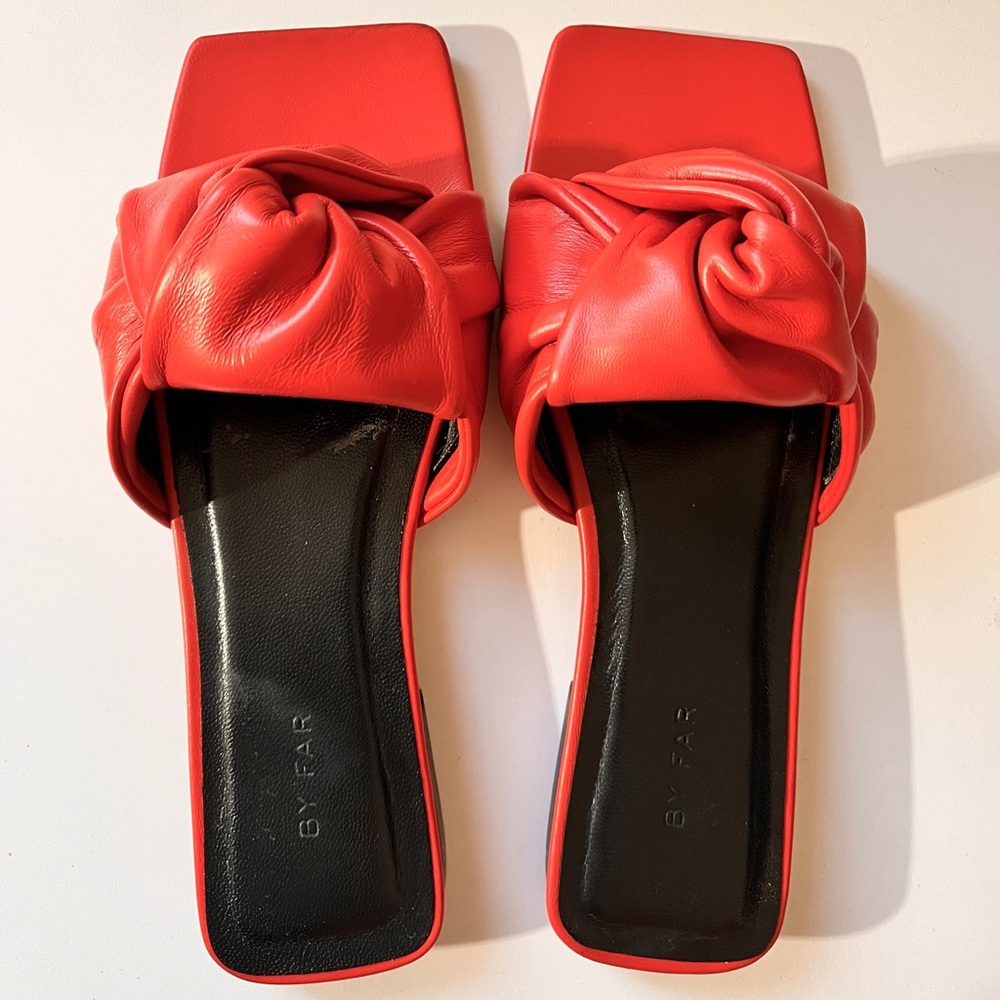 By Far Lima Knot-Detailed Slip-On Sandals